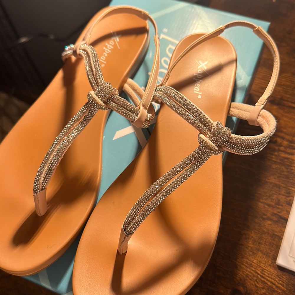 Silver diamond sandals